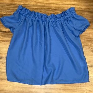 Small off the shoulder blue top